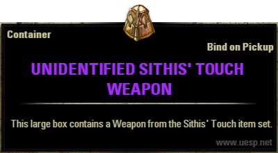 Файл:ON-box-Unidentified Sithis' Touch Weapon.png