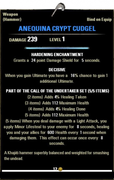 Файл:ON-quest-item-Anequina Crypt Cudgel.png